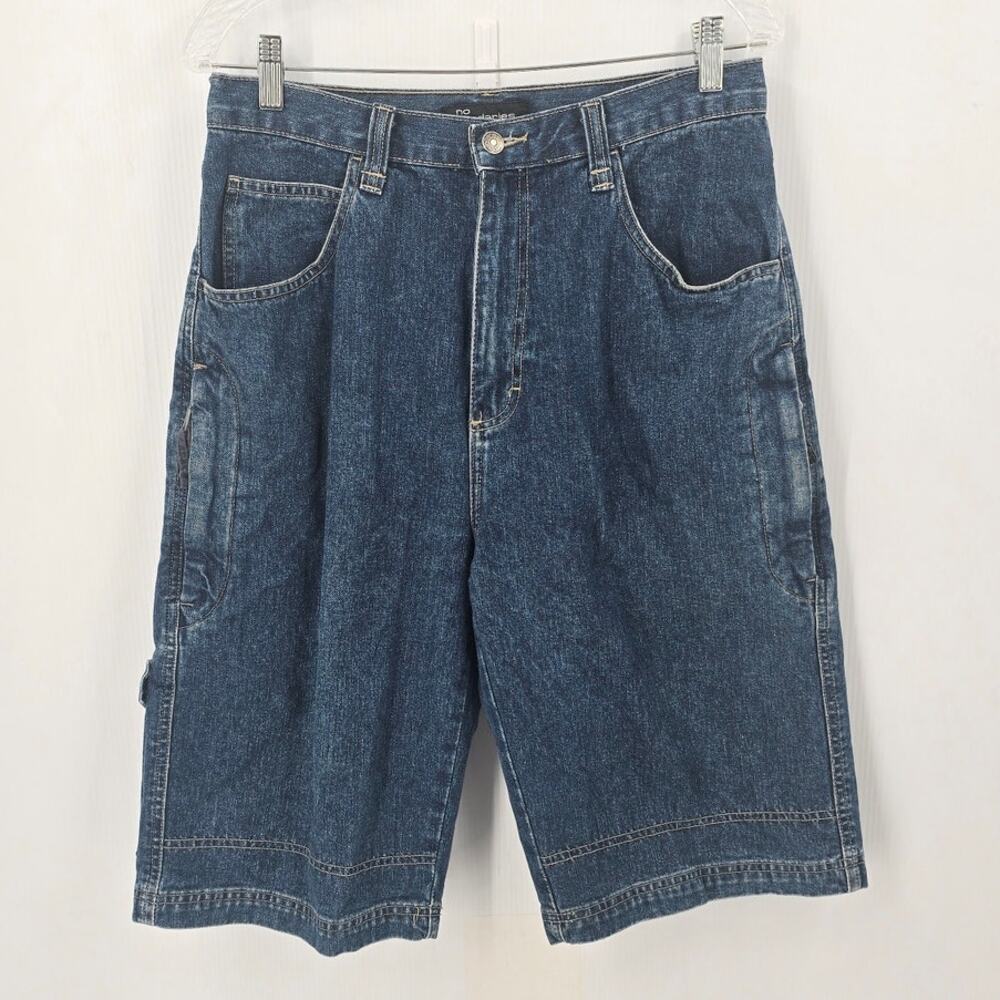 Vintage Y2K No Boundaries Denim Cargo Shorts Baggy Jorts 33 Shorts Streetwear
